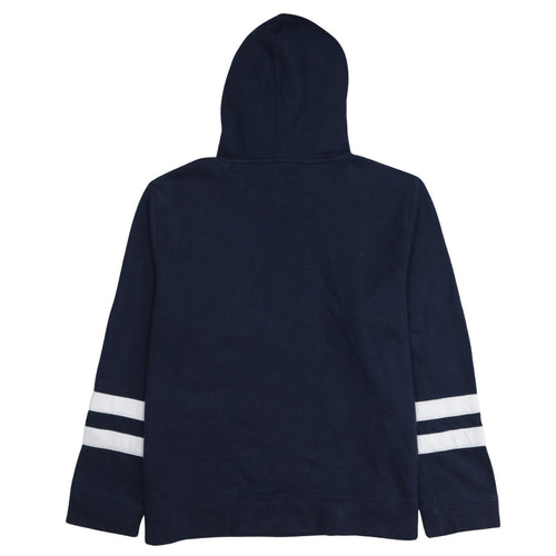 Nautica Women’s Navy Blue Hooded Pullover Sweatshirt XL Cotton Blend