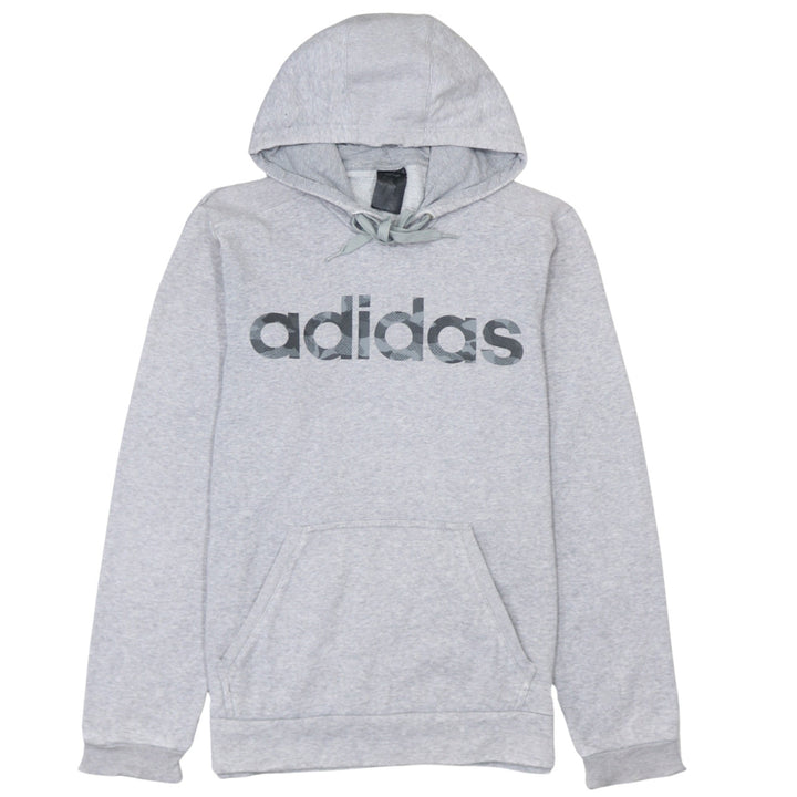 Adidas Men's Grey Pullover Hoodie XS Logo Fleece Sweatshirt