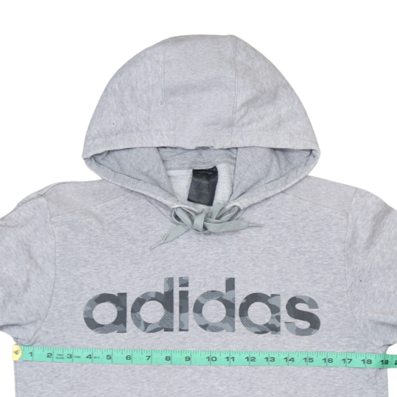 Adidas Men's Grey Pullover Hoodie XS Logo Fleece Sweatshirt
