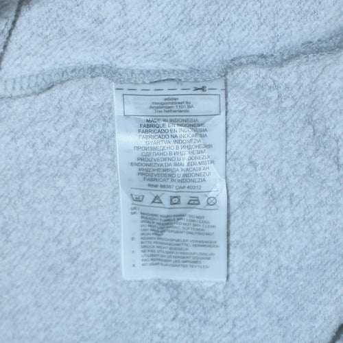 Adidas Men's Grey Pullover Hoodie XS Logo Fleece Sweatshirt