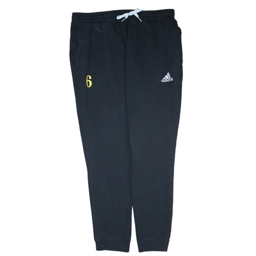Adidas Mens Black XL Jogger Sweatpants with Drawstring Waist