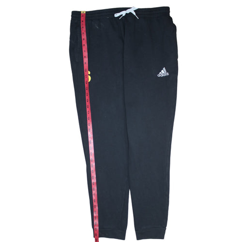 Adidas Mens Black XL Jogger Sweatpants with Drawstring Waist
