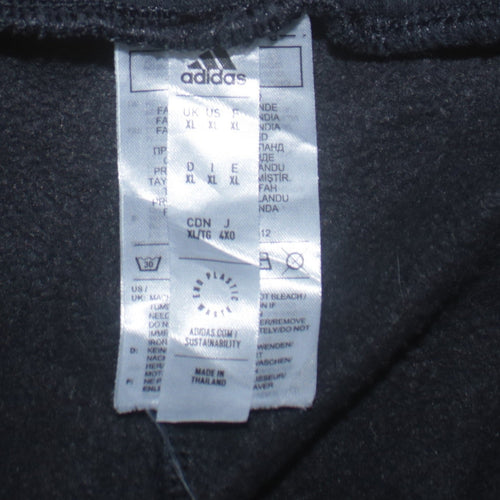 Adidas Mens Black XL Jogger Sweatpants with Drawstring Waist