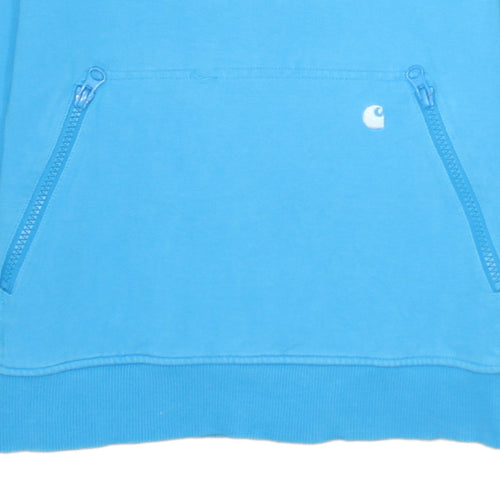 Carhartt Women Blue XS Pullover Hoodie with Zip Pockets