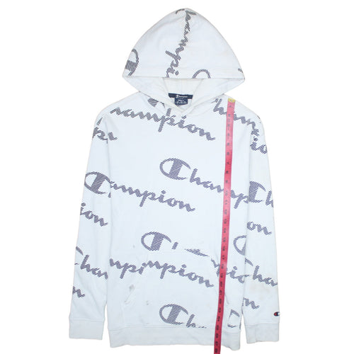 Champion Men’s White Small Pullover Logo Hoodie