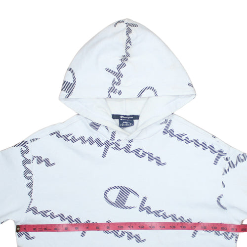 Champion Men’s White Small Pullover Logo Hoodie