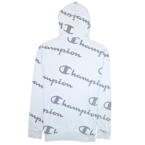 Champion Men’s White Small Pullover Logo Hoodie
