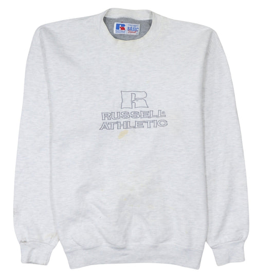 Russell Athletic Men's Grey Logo Pullover Sweatshirt Size L