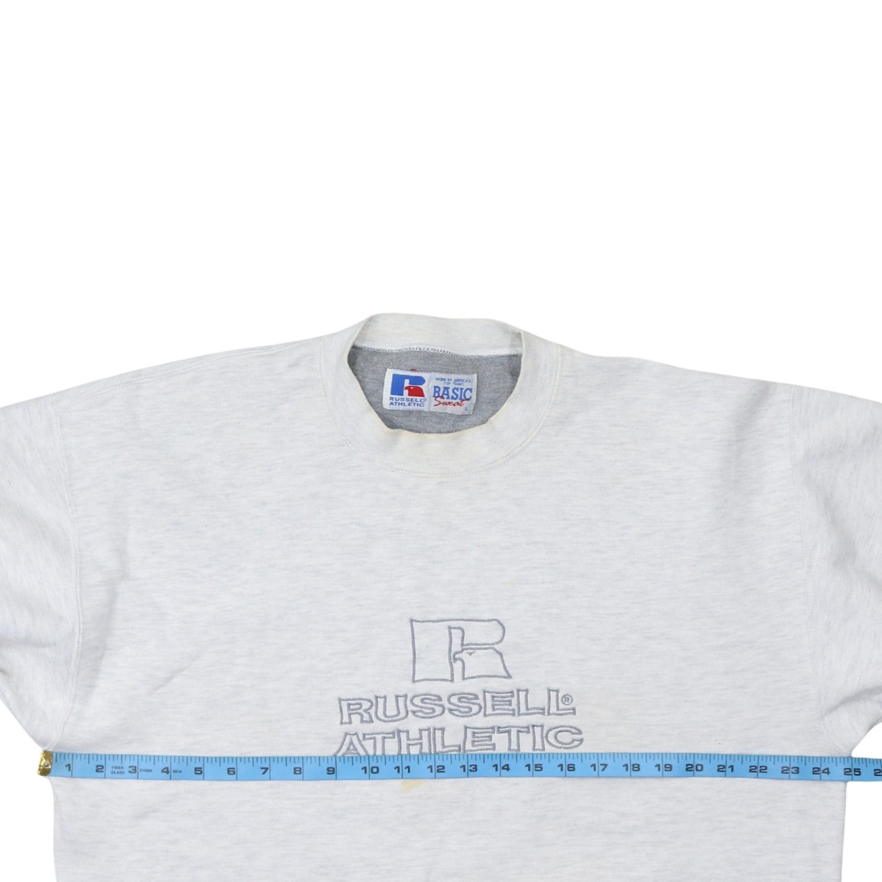 Russell Athletic Men's Grey Logo Pullover Sweatshirt Size L