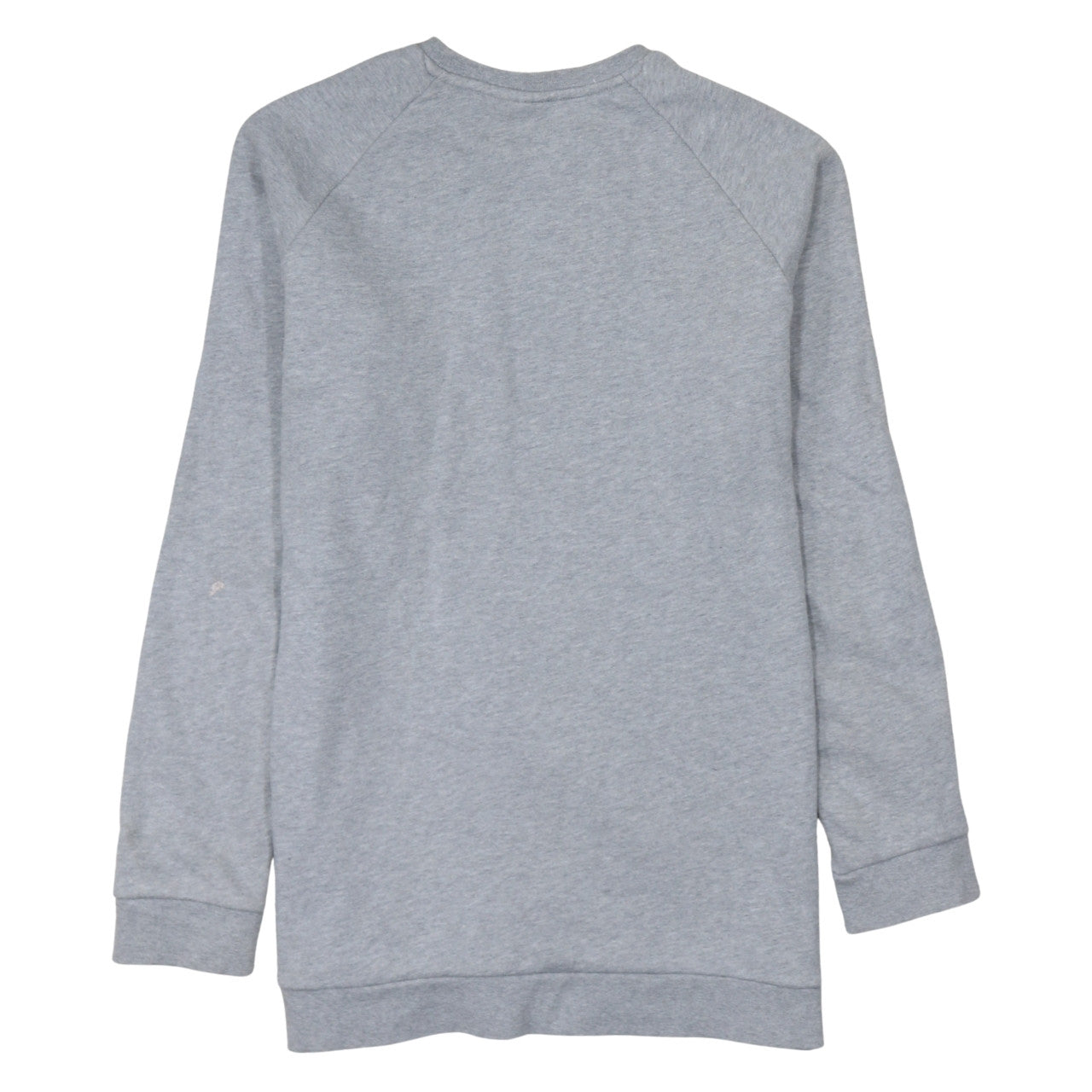 Adidas Men's Grey Pullover Sweatshirt L Crew Neck Logo Fleece