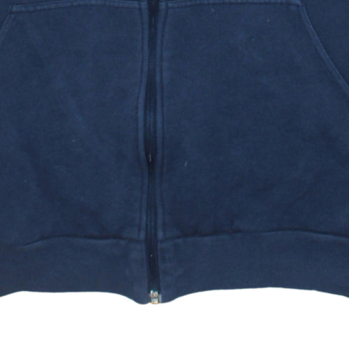 Adidas Boys Blue Full Zip Fleece Hoodie 15-16 Years Sports Logo
