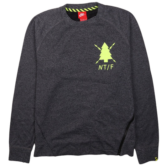 Nike Men's Grey Medium Pullover Sweatshirt Crew Neck Graphic Sportswear