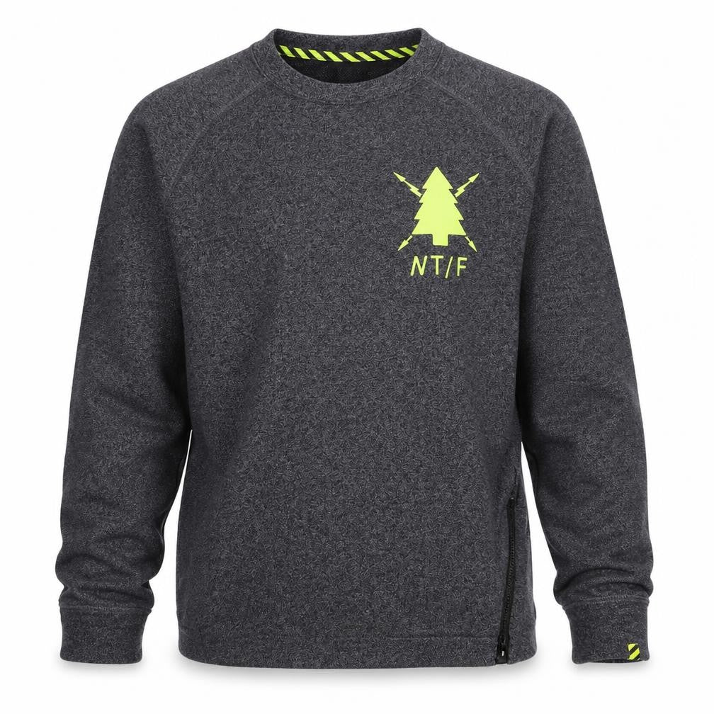 Front view of Nike Men's Grey Medium Pullover Sweatshirt Crew Neck Graphic Sportswear