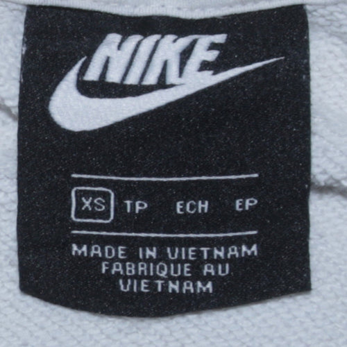 Nike Men's Beige Pullover Hoodie XS Regular Fit Fleece