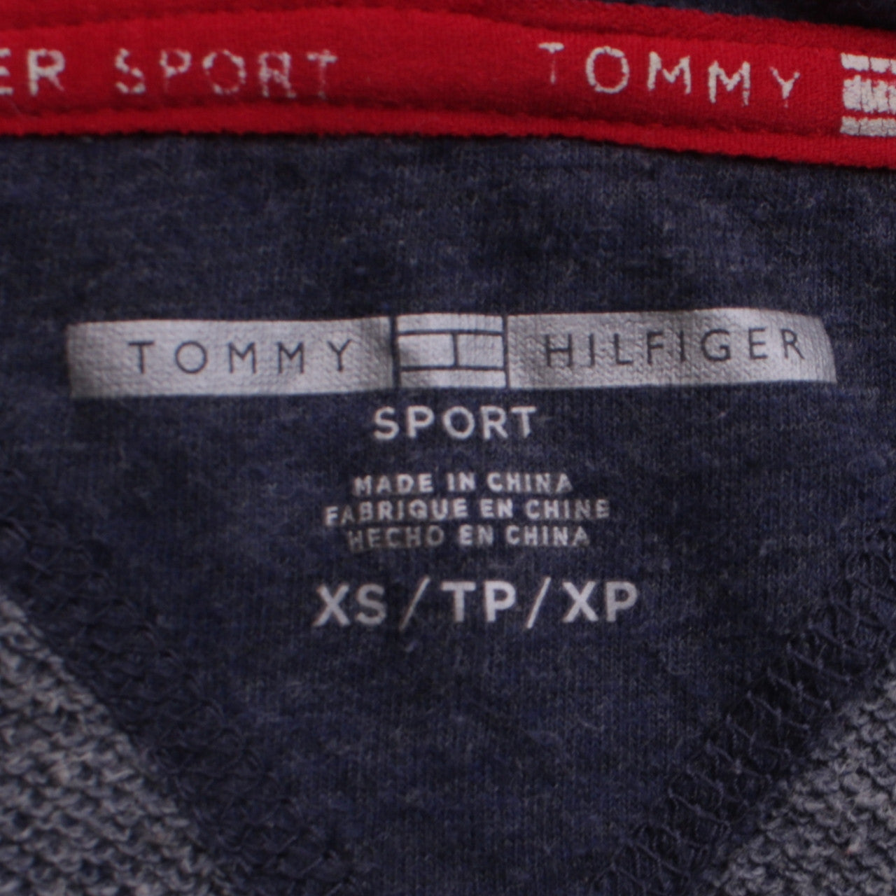 Tommy Hilfiger Mens Blue Full Zip Hoodie XS Logo Sport Style