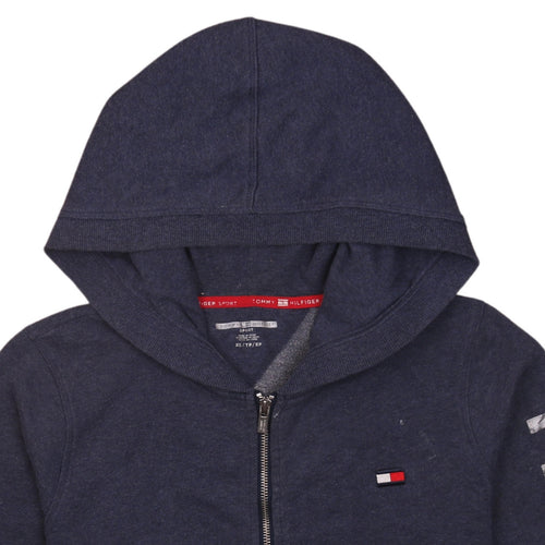 Tommy Hilfiger Mens Blue Full Zip Hoodie XS Logo Sport Style