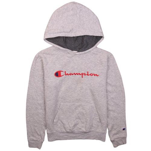 Champion Womens Grey Pullover Hoodie Large Relaxed Fit Athleticwear