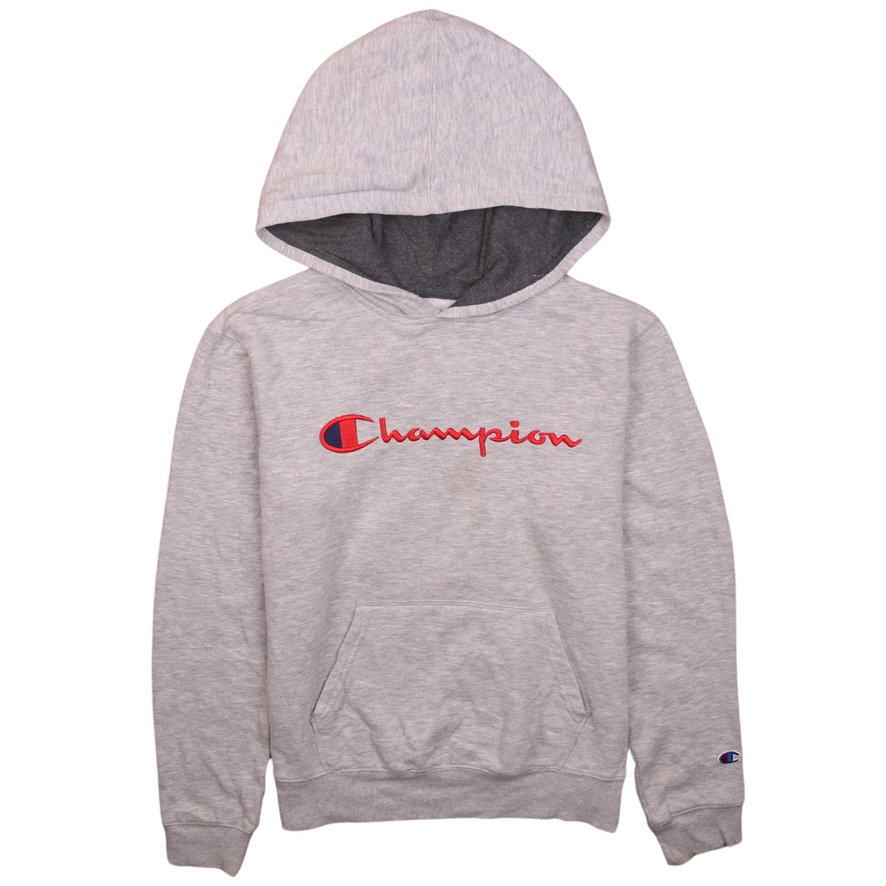 Champion Womens Grey Pullover Hoodie Large Relaxed Fit Athleticwear