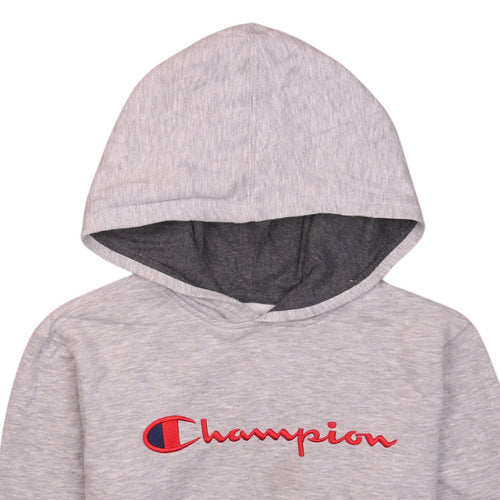 Champion Womens Grey Pullover Hoodie Large Relaxed Fit Athleticwear
