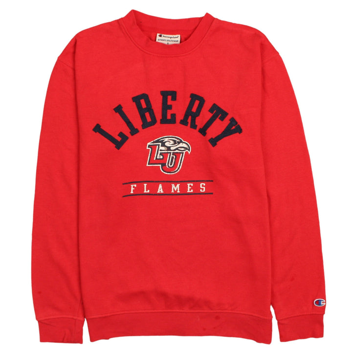 Champion Men's Red Liberty Flames Pullover Sweatshirt Size S