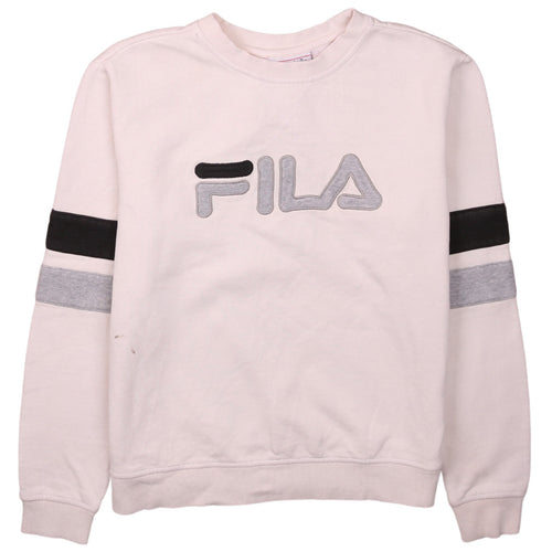 Fila Womens Beige Crew Neck Pullover Sweatshirt Size S