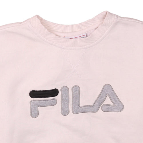 Fila Womens Beige Crew Neck Pullover Sweatshirt Size S