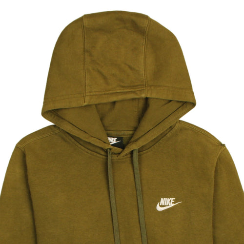Nike Men's Green Pullover Hoodie S Regular Fit Logo Fleece