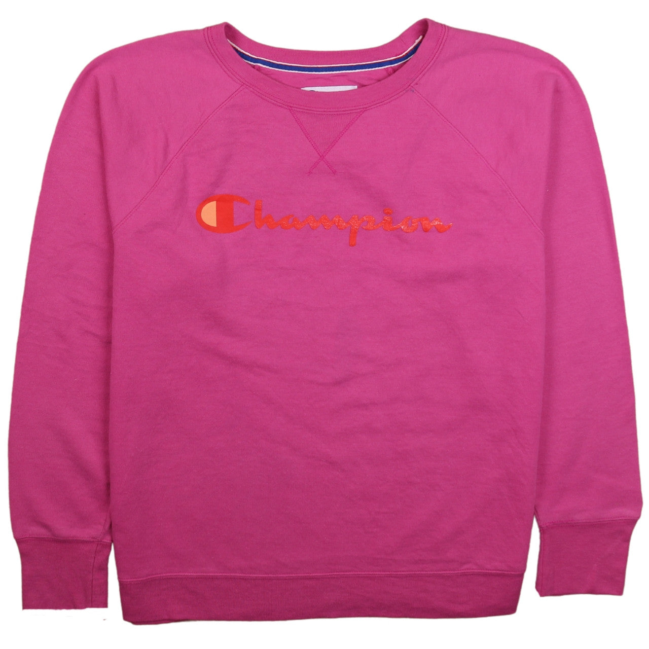 Champion Women's Pink Cotton Logo Sweatshirt Size L