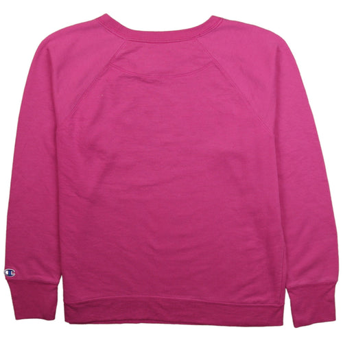 Champion Women's Pink Cotton Logo Sweatshirt Size L