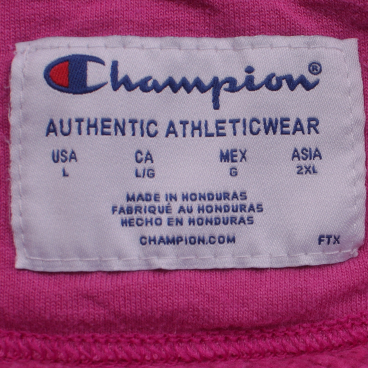 Champion Women's Pink Cotton Logo Sweatshirt Size L