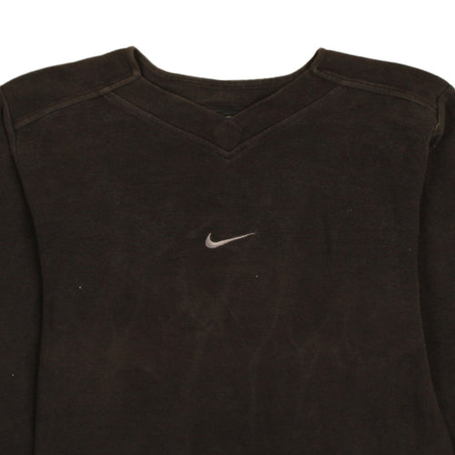 Nike Womens Black V-Neck Pullover Sweatshirt Size L