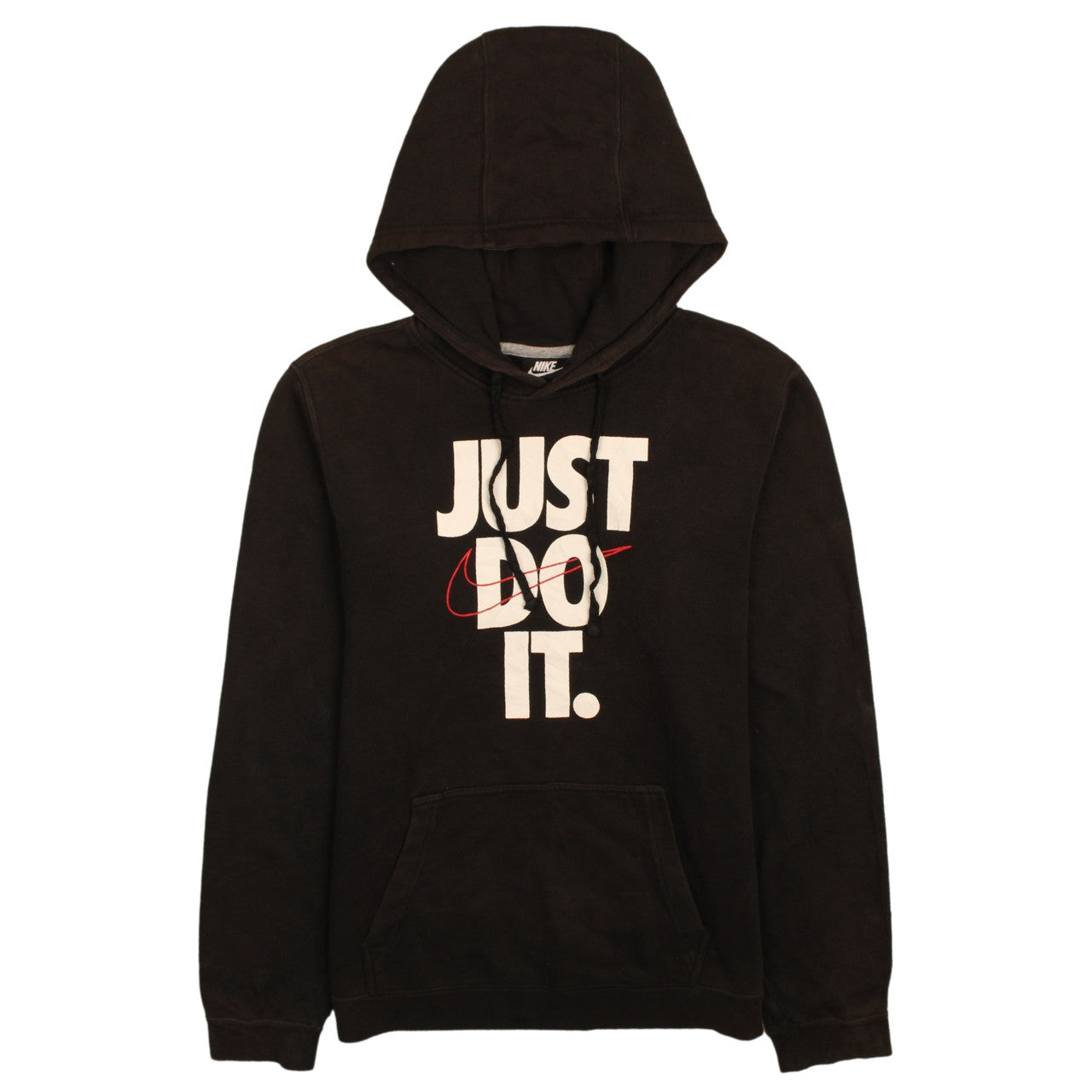 Nike Men's Black Pullover Hoodie Small Just Do It Graphic Fleece