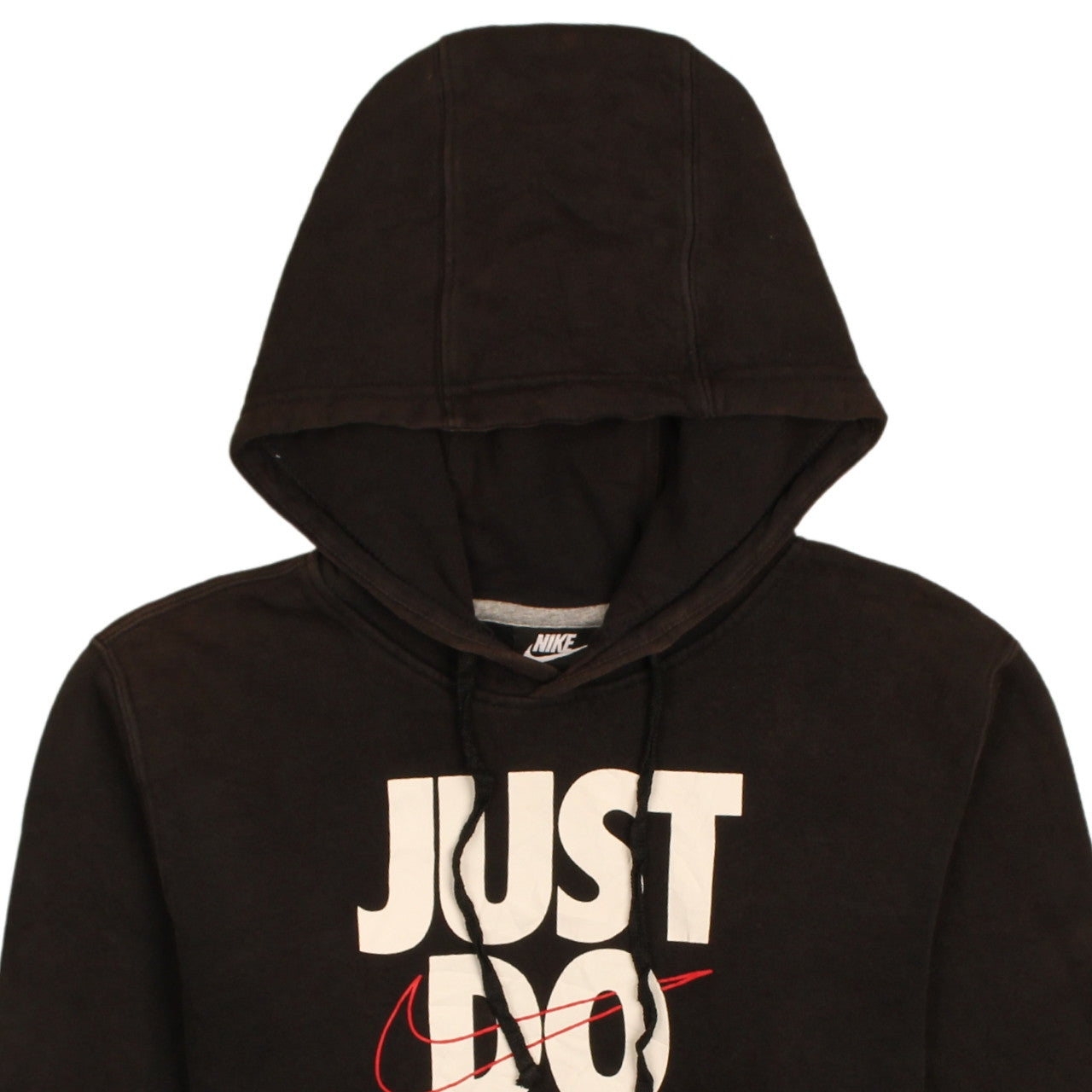 Nike Men's Black Pullover Hoodie Small Just Do It Graphic Fleece