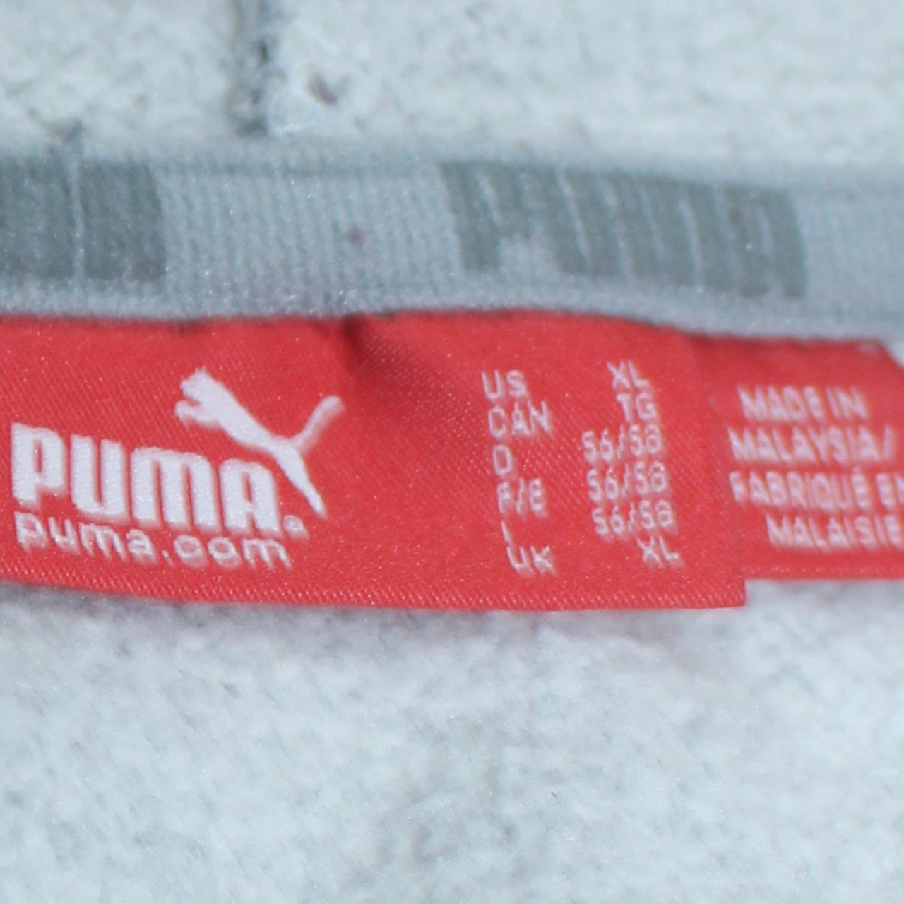 Puma Men's Grey XL Pullover Hoodie with Logo Print