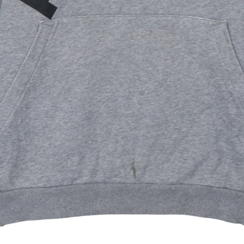 Puma Men's Grey XL Pullover Hoodie with Logo Print