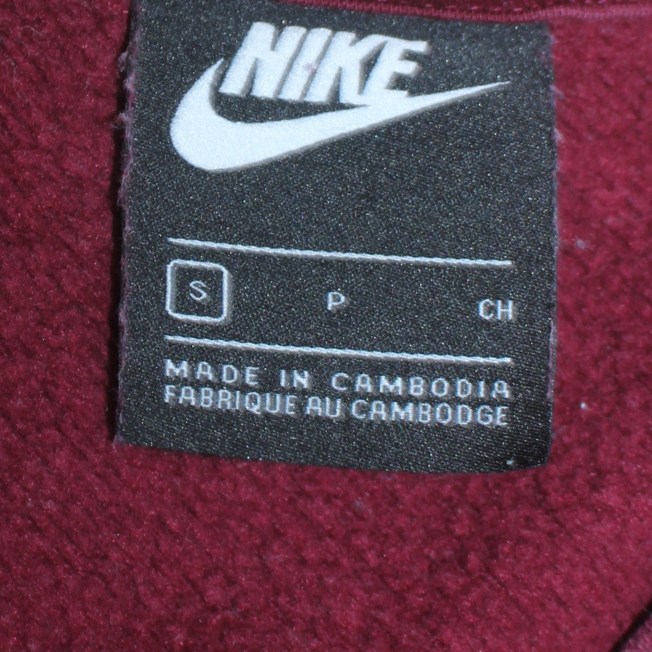 Nike Men's Red Crew Neck Sweatshirt Small Fleece Pullover