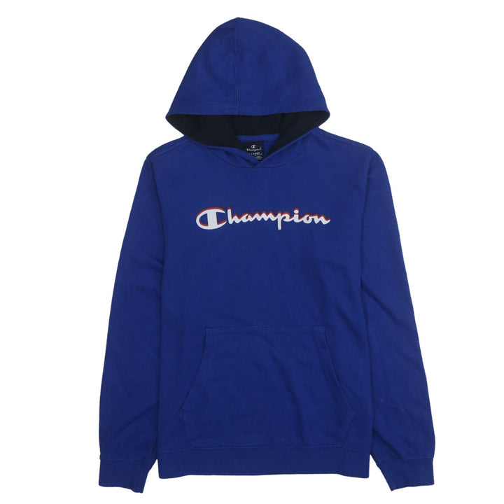 Champion Boys Blue Pullover Hoodie 15-16 Years Logo Fleece Sweatshirt