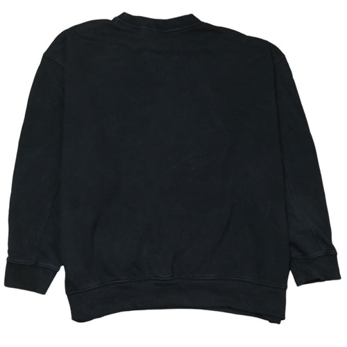 Adidas Womens Black Crew Neck Pullover Sweatshirt Size 18 Cotton