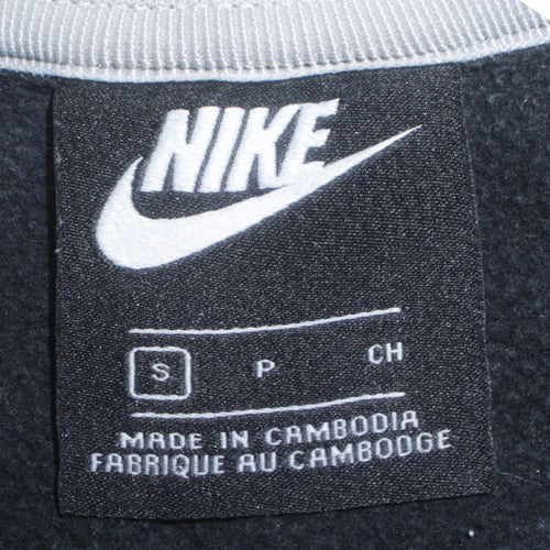 Nike Men's Grey Black Colour Block Crew Neck Sweatshirt Size S