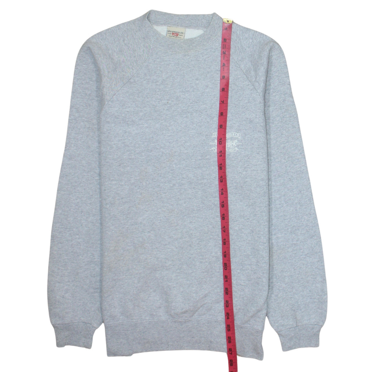 Levi's Men's Grey Crew Neck Pullover Sweatshirt Medium Classic Fleece