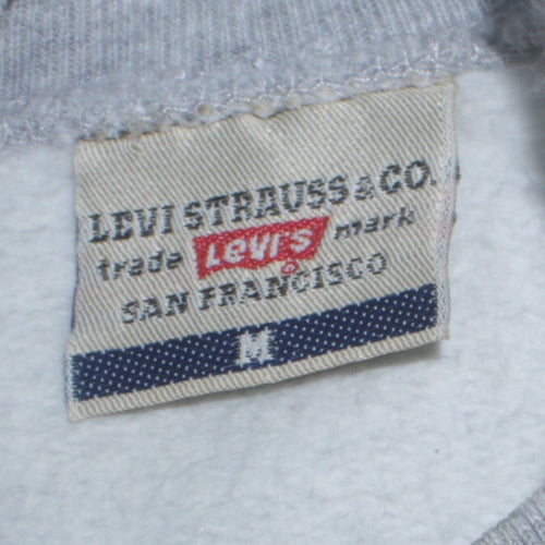 Levi's Men's Grey Crew Neck Pullover Sweatshirt Medium Classic Fleece