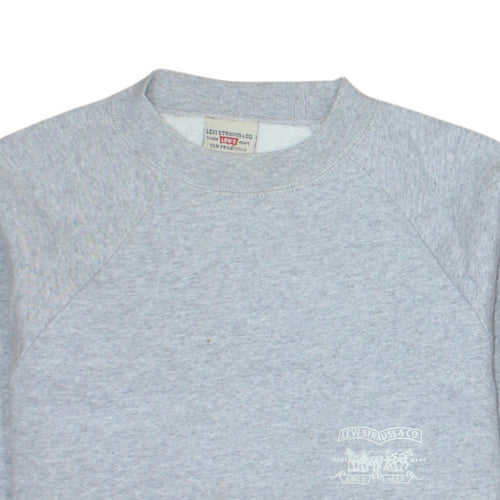 Levi's Men's Grey Crew Neck Pullover Sweatshirt Medium Classic Fleece