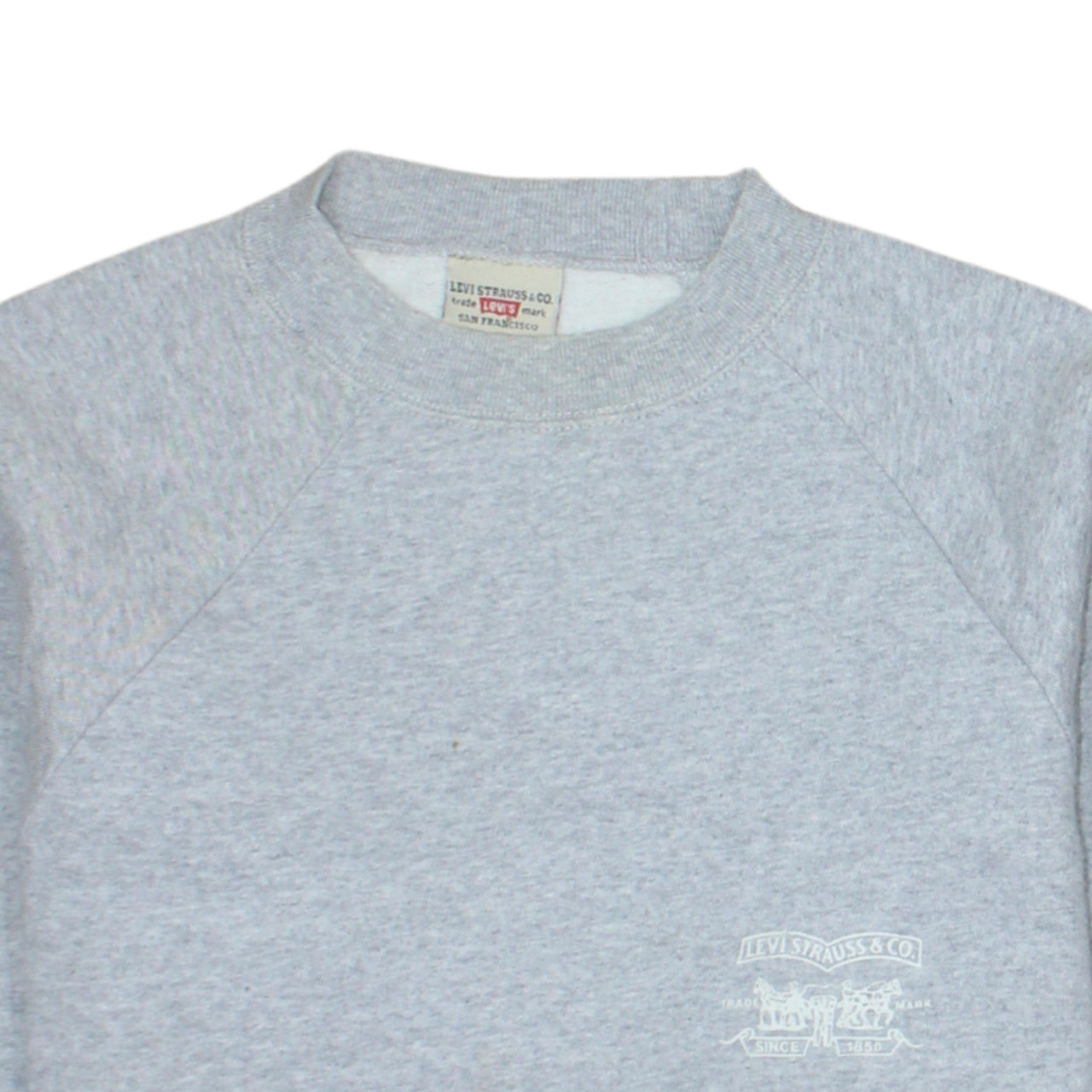 Levi's Men's Grey Crew Neck Pullover Sweatshirt Medium Classic Fleece