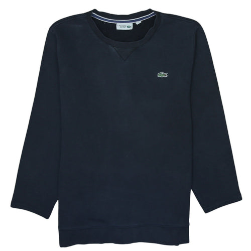 Lacoste Men’s Blue Cotton Blend Crew Neck Sweatshirt Size L