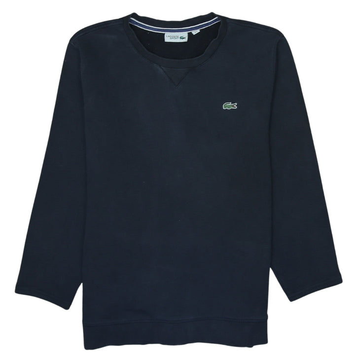 Lacoste Men’s Blue Cotton Blend Crew Neck Sweatshirt Size L