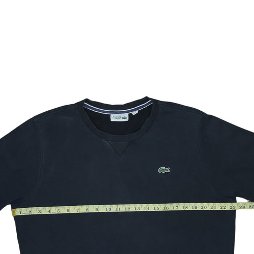Lacoste Men’s Blue Cotton Blend Crew Neck Sweatshirt Size L