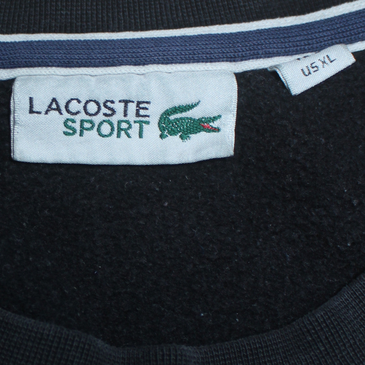 Lacoste Men’s Blue Cotton Blend Crew Neck Sweatshirt Size L