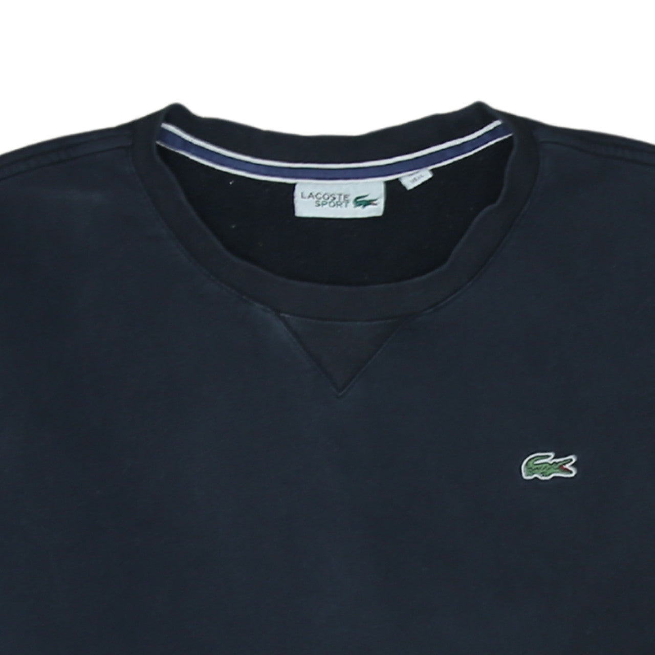 Lacoste Men’s Blue Cotton Blend Crew Neck Sweatshirt Size L