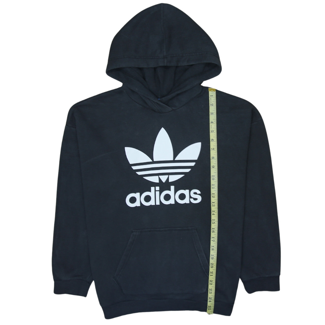 Adidas Mens Black Pullover Hoodie M Sports Retro Graphic Print