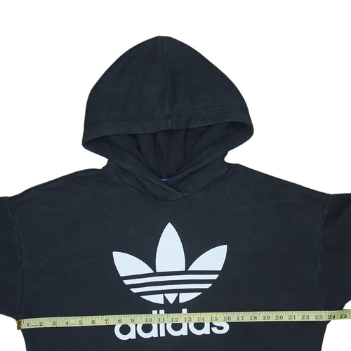 Adidas Mens Black Pullover Hoodie M Sports Retro Graphic Print